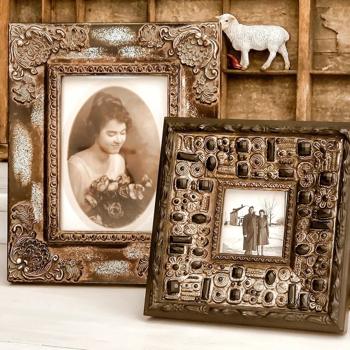 BeneFrame Handmade Vintage Wood Picture Frame - 4x6  , 5x7  -SEA26 –