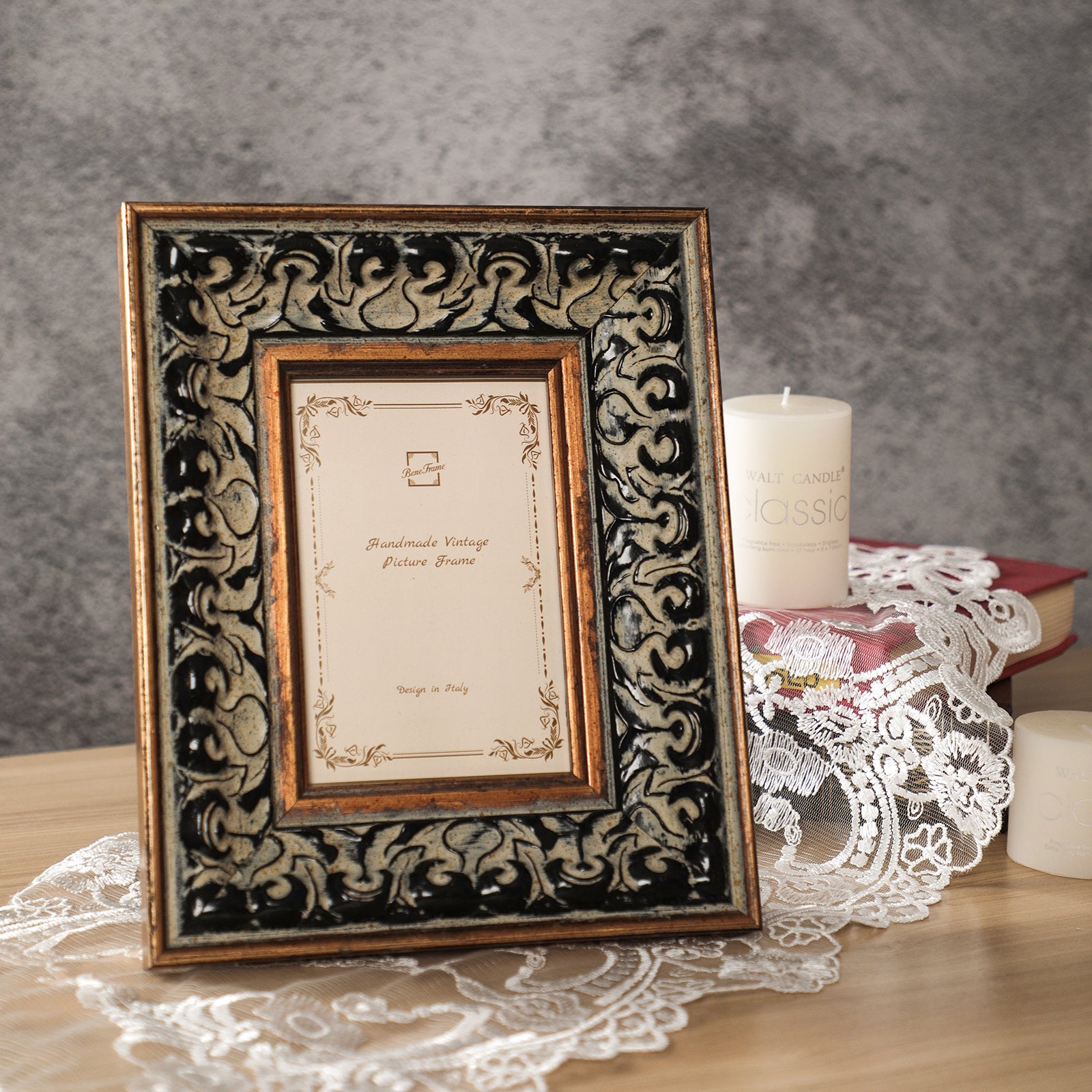 BeneFrame Handmade Vintage Wood Picture Frame - 4x6