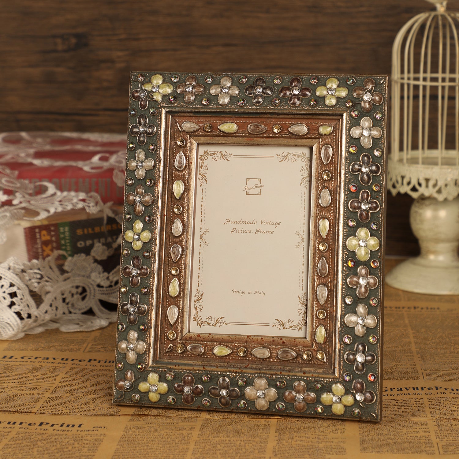 BeneFrame Handmade Vintage Wood Picture Frame - 4x6  , 5x7  -SEA28 –